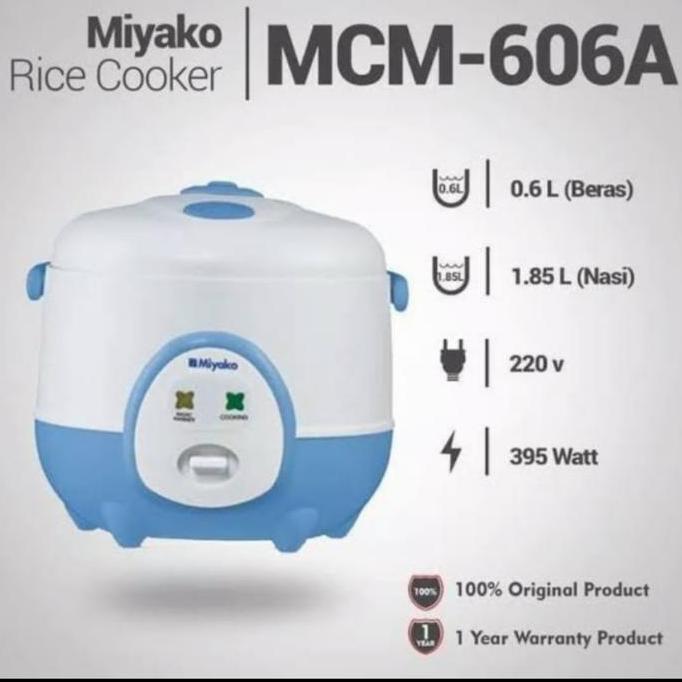 Magic Com Miyako (0.6 Liter) - MCM606A