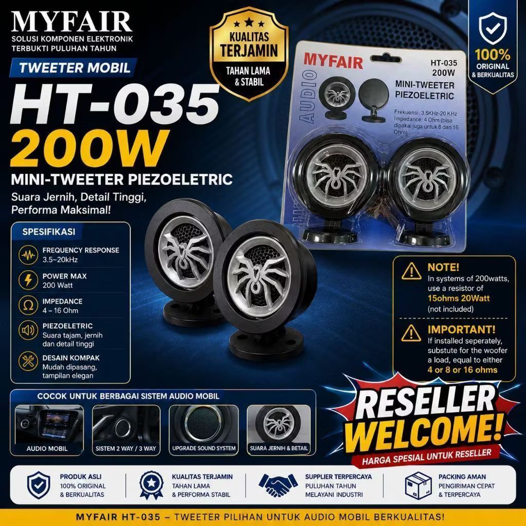 Tweeter Mobil Myfair HT-035 200W 4-16 Ohm