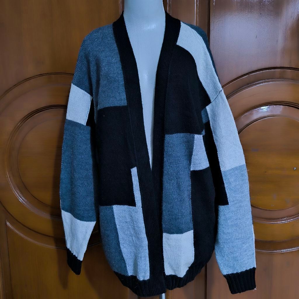 zara patchwork pattern outer