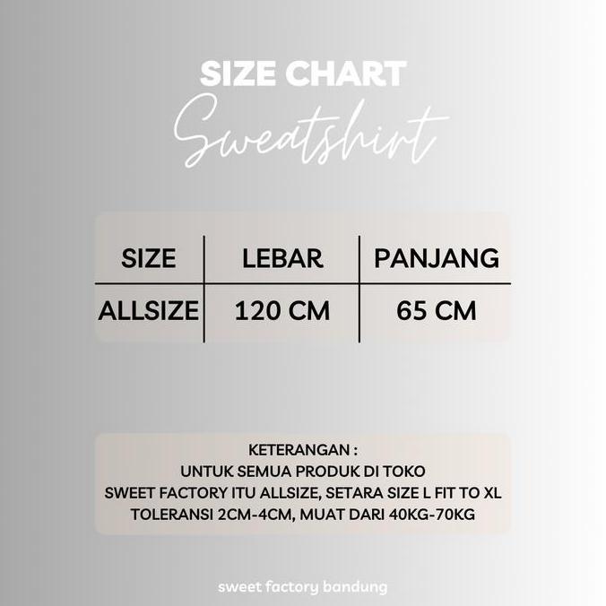 Sweater Crewneck Oversize Atasan Wanita Cotton Flecee Lembut Adem Artikel Malibu