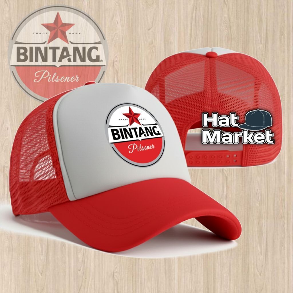Bintang Bali | Topi Trucker Caps - Topi Jaring Casual - Topi Jala Bisbol