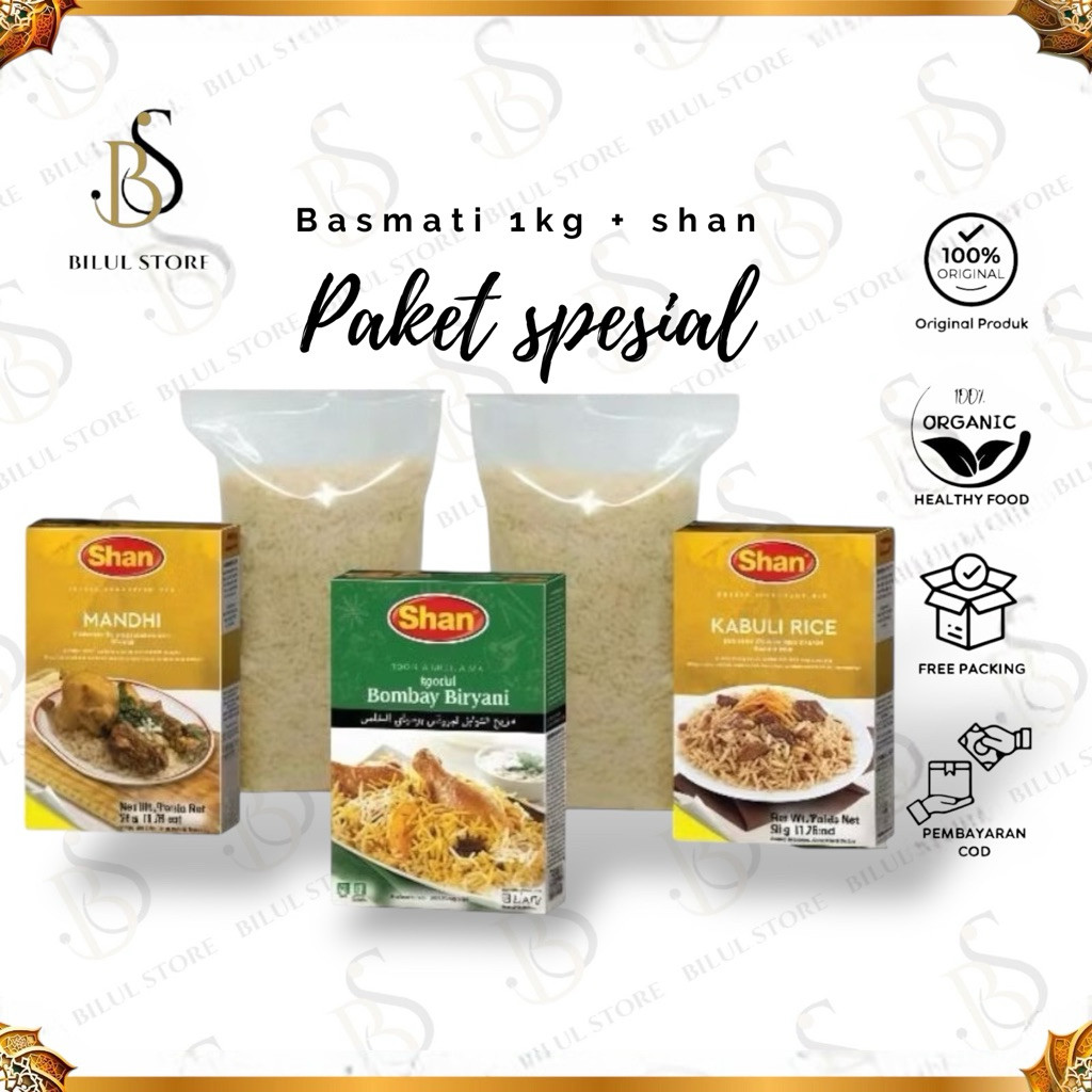 PAKET BERAS BASMATI DAN BUMBU SHAN