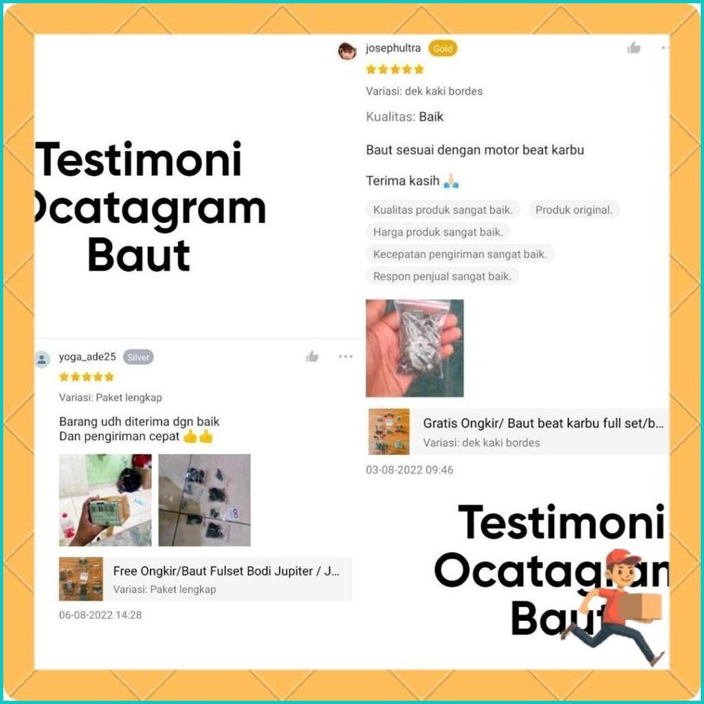 Baut Crypton Motor/ Baut Body Motor Crypton/Baut Lengkap Crypton / Yamaha Crypton Full Set/ Baut Yam