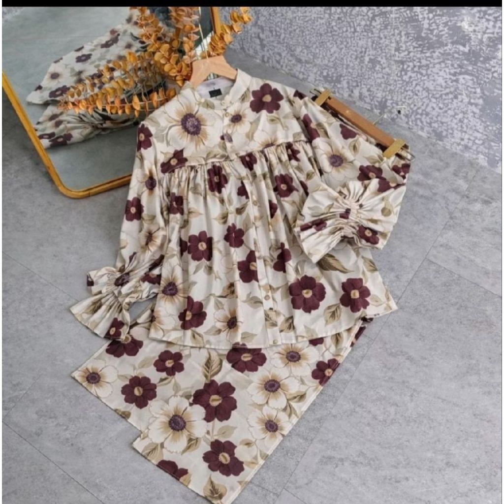 setelan rayon twill