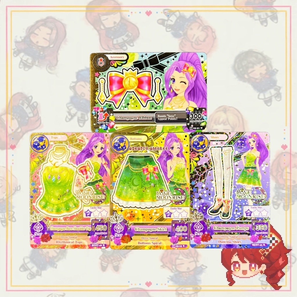 Aikatsu ID Ver Love Moonrise Champagn Virgo Zodiac Rare Card Mizuki Kanzaki