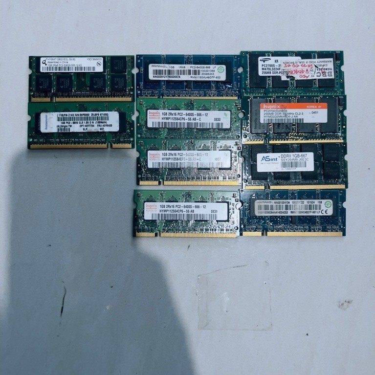 RAM Laptop DDR2 DDR3 1GB 2GB 4GB SODIMM PC2 PC3 667 800 1066 1333MHz Bekas RAM laptop, RAM laptop be