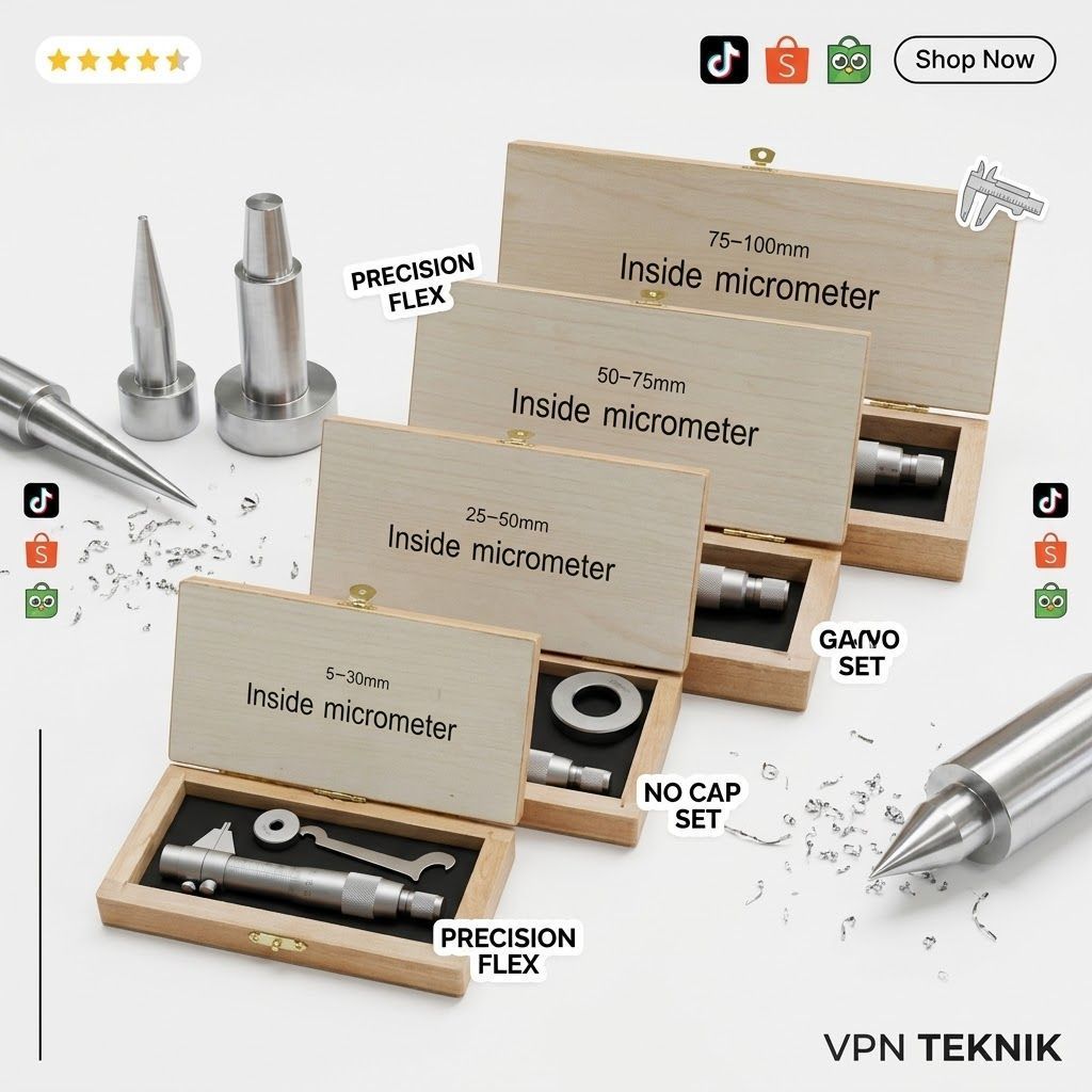 Inside Micrometer Alat Pengukur Diameter Dalam Benda Kerja Akurat dan Andal untuk Industri dan Perme