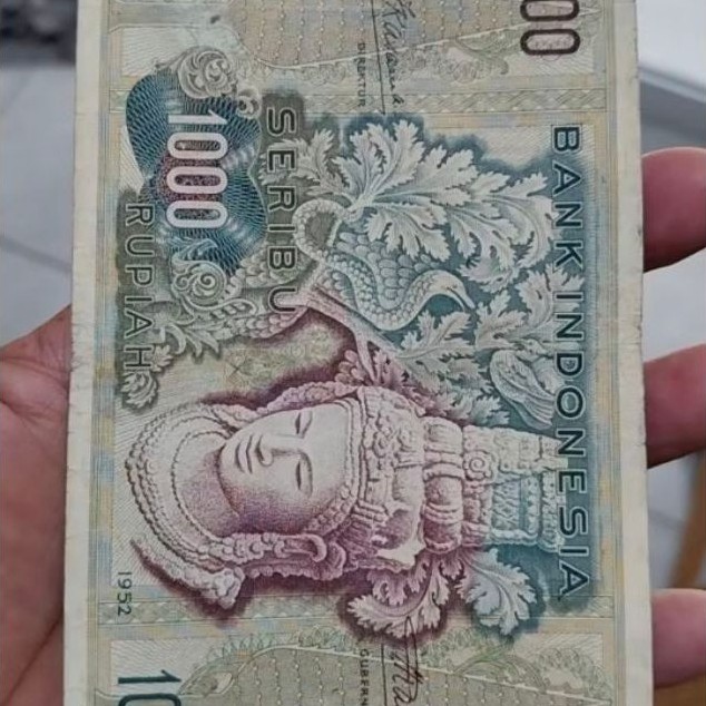 uang kuno 1000 rupiah seri budaya 1952