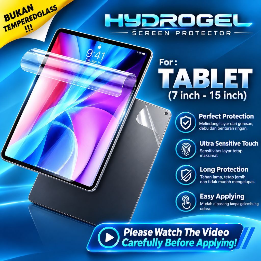 HYDROGEL TABLET IPAD SAMSUNG TAB HUAWEI  BY REQUEST