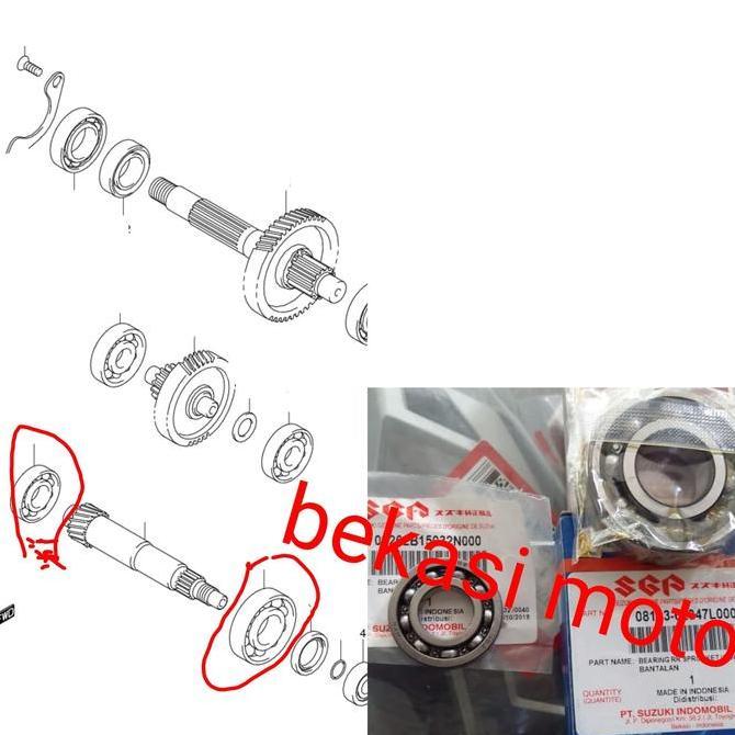 6002 dan 6204 laher bearing as puli suzuki skyve hayate sskydrive orinal