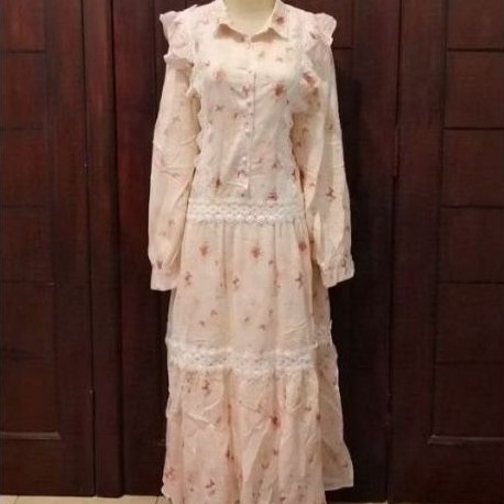 MIDI DRES LFY / LAFREYA KATUN BKK IMPORT.MOTIF KUPU _ KUPU ORIGINAL PREMIUM