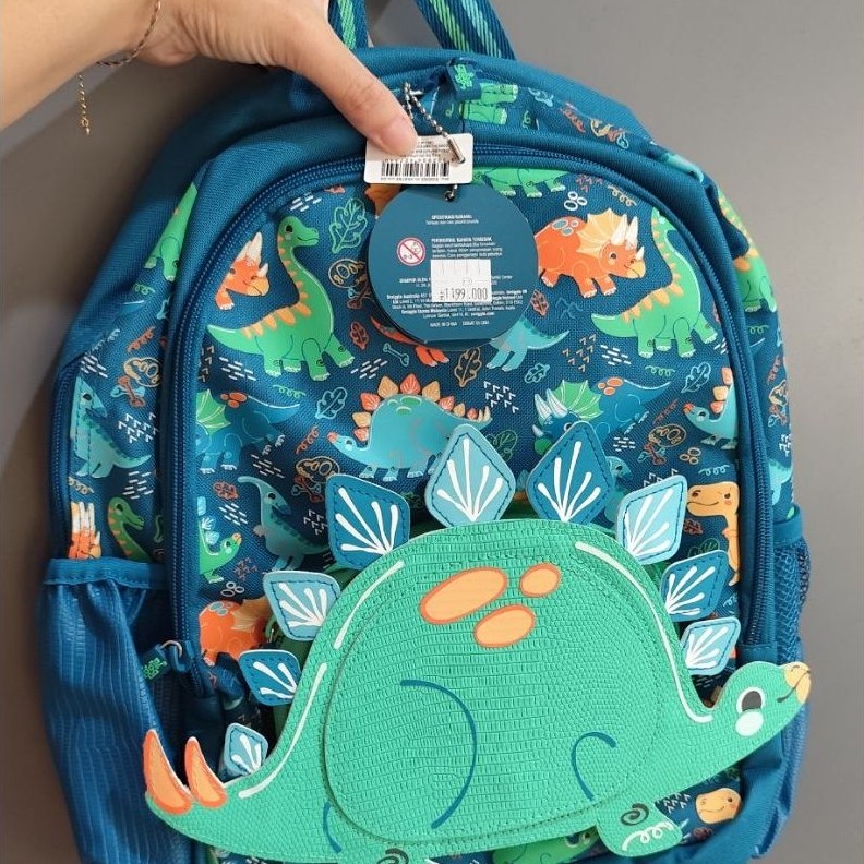 dino junior backpack tas ransel smiggle anak sekolah