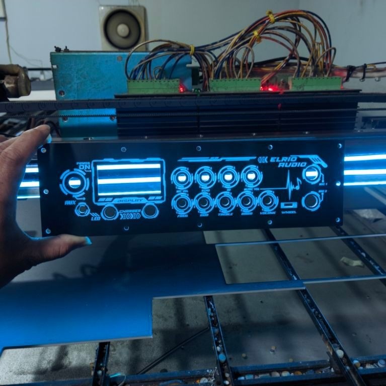 PANEL AUDIO AKRILIK TEMBUS LAMPU Untuk Modul ZK-AS21P Zk AMP dan Indikator Supnova