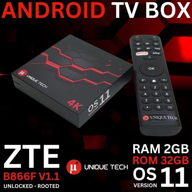 8Sanjayshopsss - STB ZTE B866F OS 11 RAM 2GB UNLOCK ROOT FULL SET ANDROID TV BOX AKUN