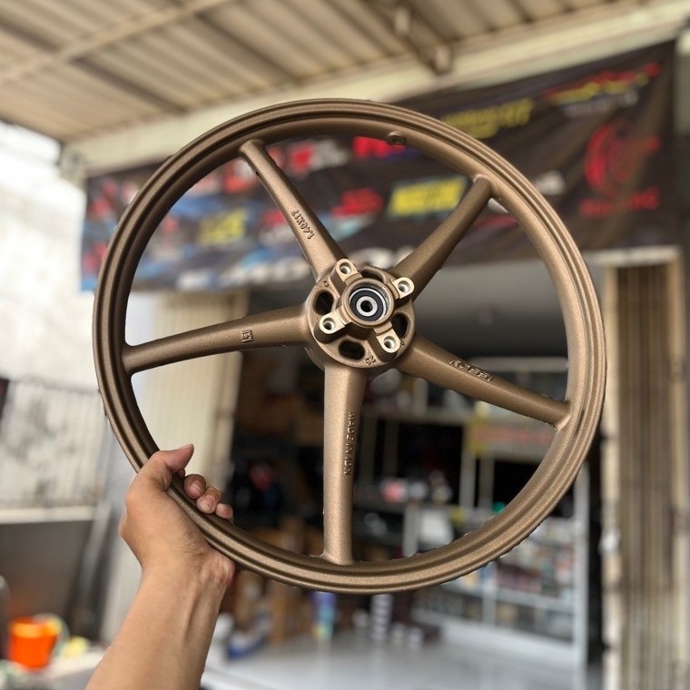 velg depan saja merk vrossi copy rcb 1.60 warna bronze pnp cb hl mp tiger atau shock ninja