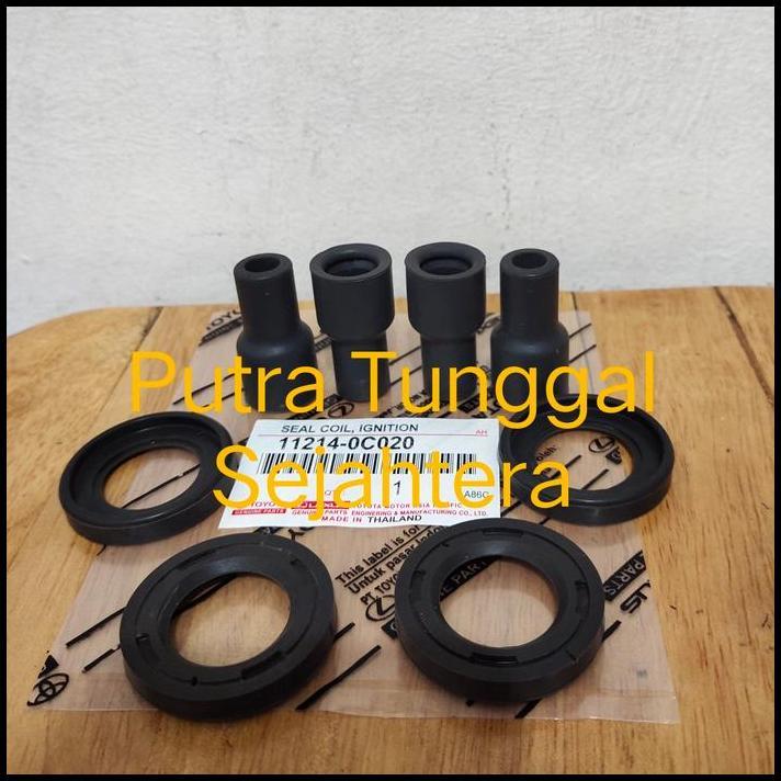 HOT DEAL SEAL COIL KARET KOIL ORIGINAL INNOVA FORTUNER BENSIN 11214-0C020 1SET 