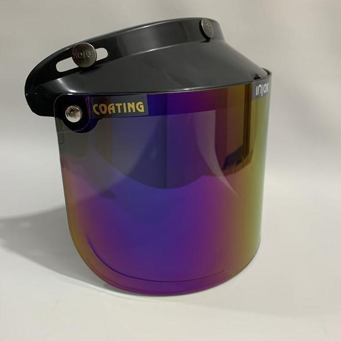 Kaca Bogo Datar Clear Smoke Pelangi Silver Untuk Helm Bogo