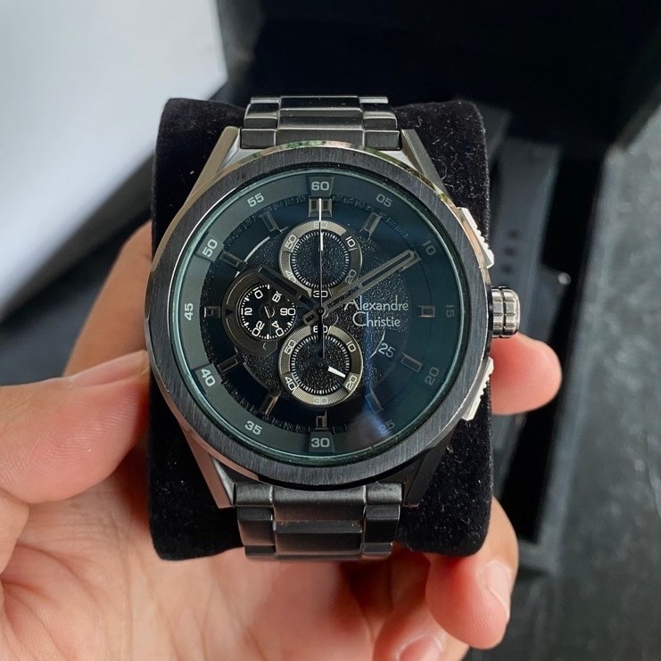 Jam Tangan Pria Alexandre Christie Chronograph 6654MC Second