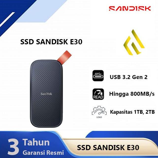 SSD Sandisk E30 1TB - SSD Portable Eksternal USB-A