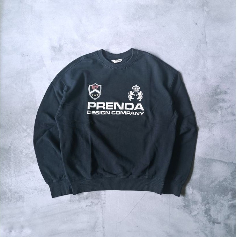 Sweatshirt Crewneck Boxy Fit PRENDA Black