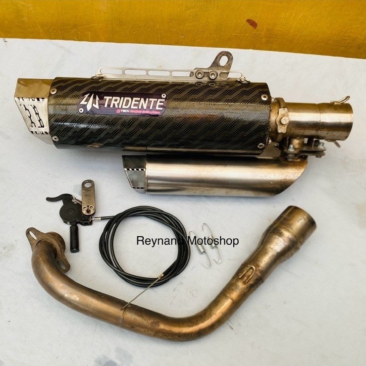 Knalpot 3tech 3 Suara Tridente F23 Modular Carbon Fullsystem Yamaha Xmax 250