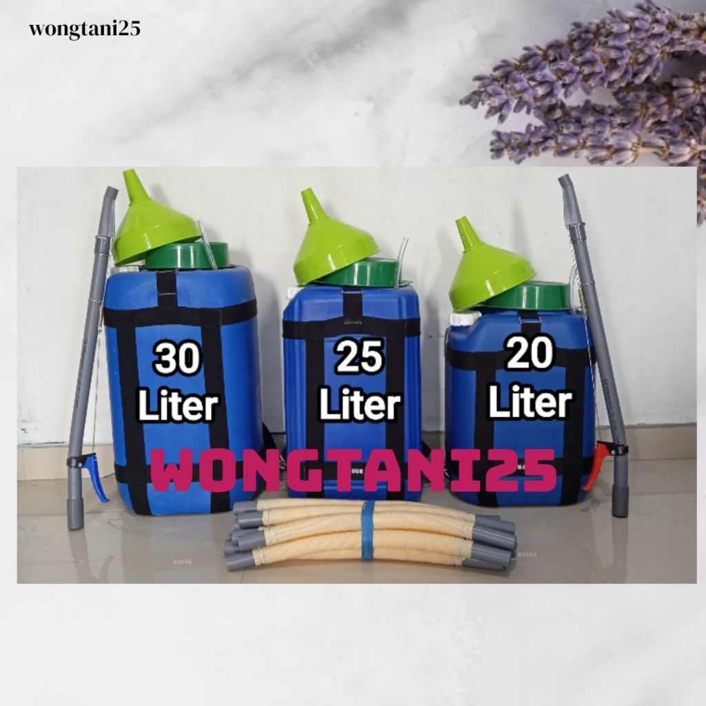 SIAP PAKAIwarna BIRU 20L Kempu kocor gembor lengkap stik selang corong dan saringan 20liter alat  ko