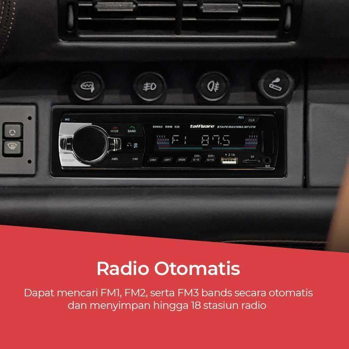 TAFFWARE JSD 530 SINGLE DIN BLUETOOTH MP3 TAPE AUDIO HEAD UNIT UNIVERSAL UNTUK SEMUA MOBIL MP3 USB H