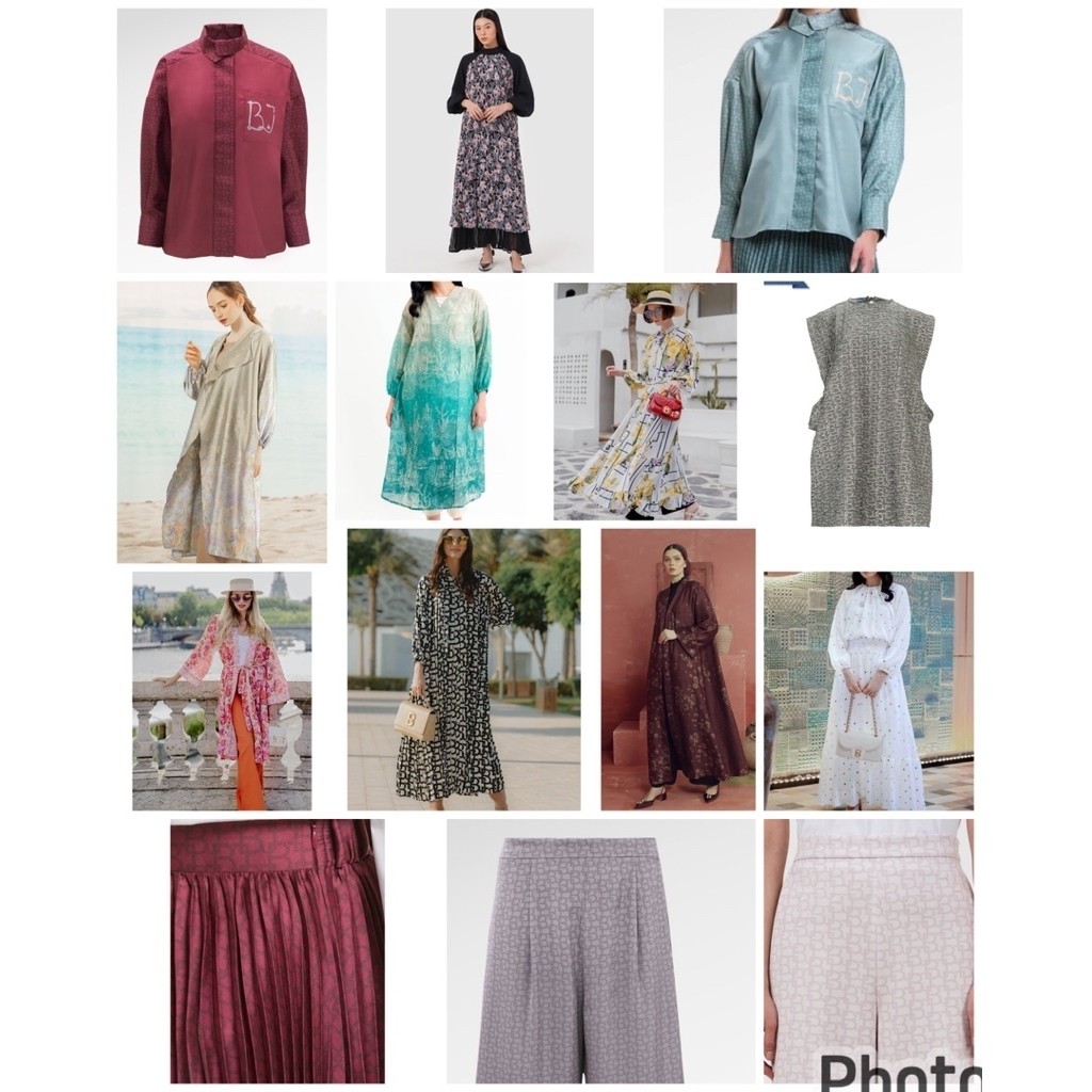 New as is warehouse sale Benang Jarum Monogram Bj mono Bj monogram Smock Dress