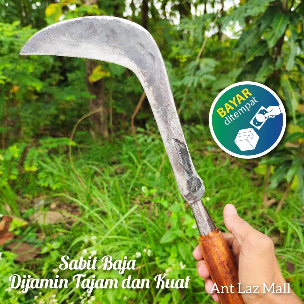 Sabit jawa Tradisional- Sabit pengaritan/arit babat rumput liar - sabit baja asli super tajam / arit