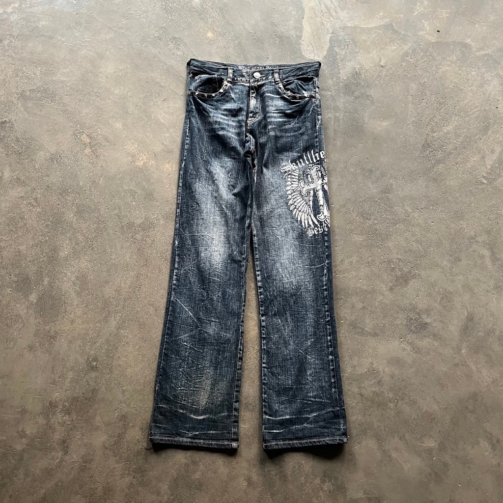 Y2k Wing of the steel bootcut jeans