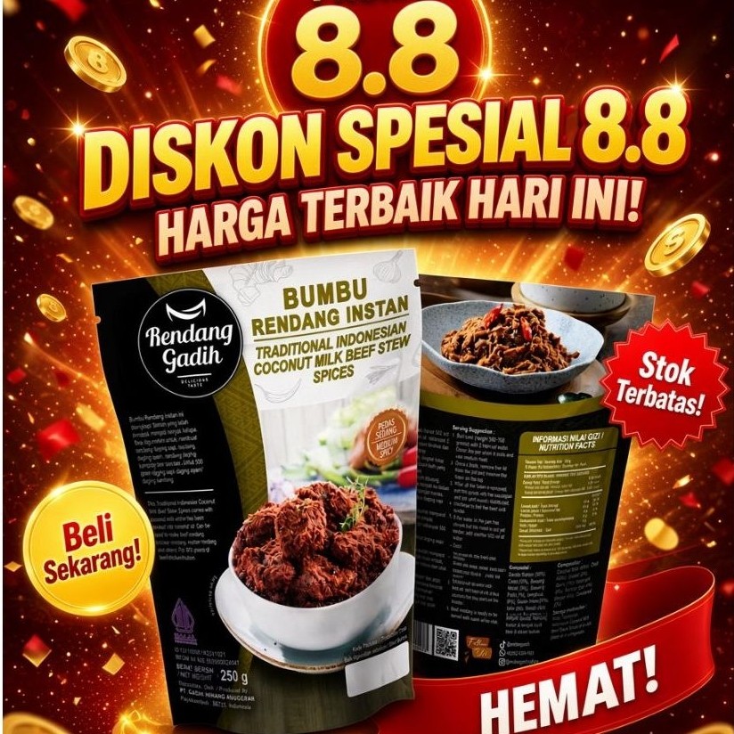 Rendang Gadih - Bumbu Rendang Instan 250 Gram