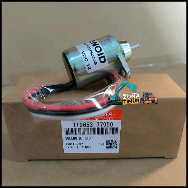 DISKON SOLENOID YANMAR 119653 77950 SOLENOID STOP YANMAR 119653-77950 12VOLT