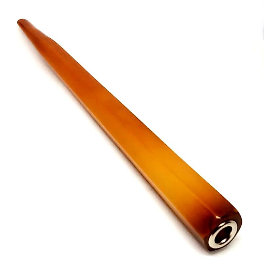 once pipa premium bahan serbuk tulang airip MARLIN 20cm motif bulat hisap pipih. panjang 20cm memban