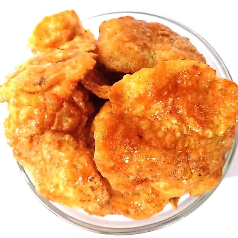 Emping pedas besar emping melinjo besar renyah emping pedas kiloan 500gram