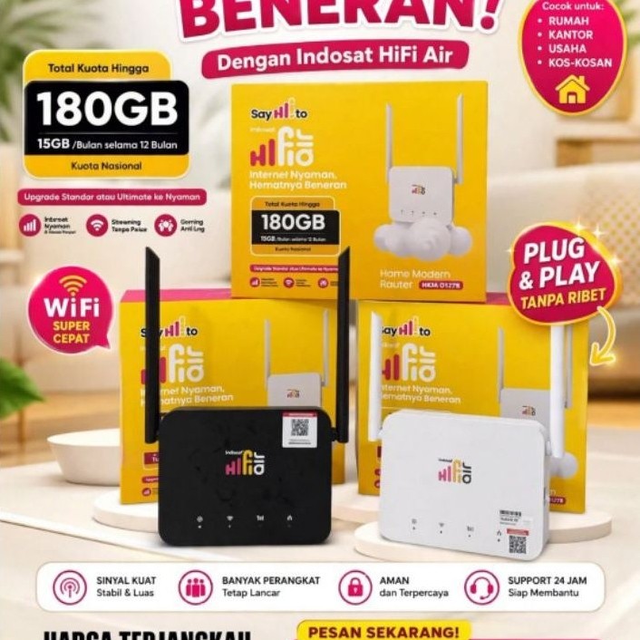 Indosat Hifi Air HKM 0127+ Wifi Modem 4G LTE 50Gb