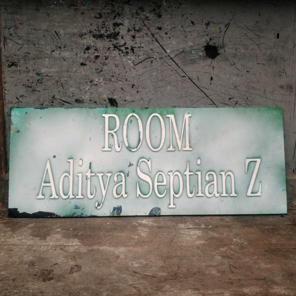 Hiasan Pajangan Papan Reklame Nama / Plakat Ruangan Jadul