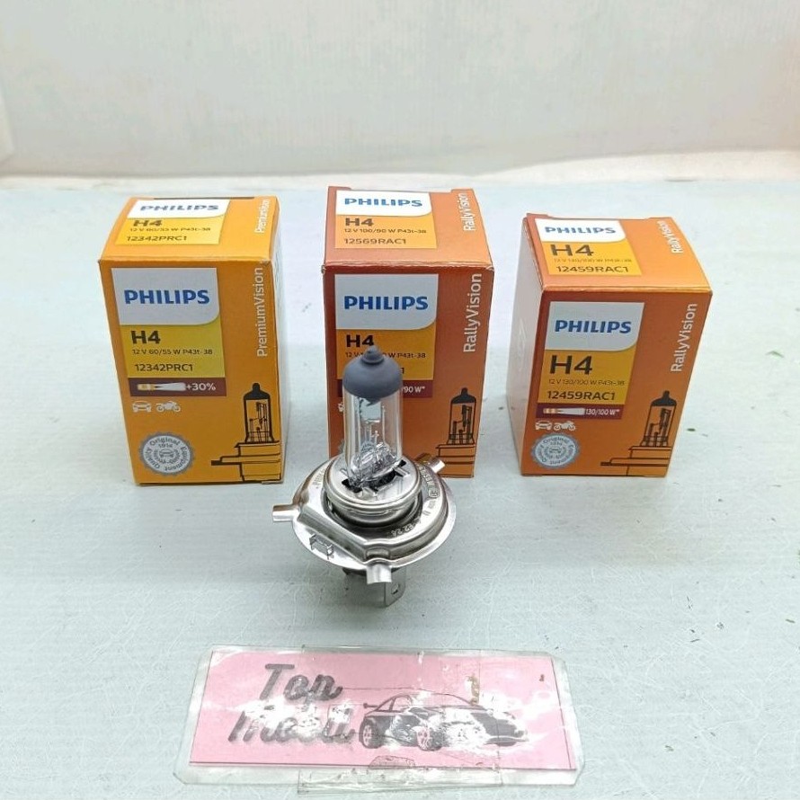 Bohlam Halogen H4 12V 60/55W H4 12V 100/90W H4 12V 130/100W merk Phillip Philips