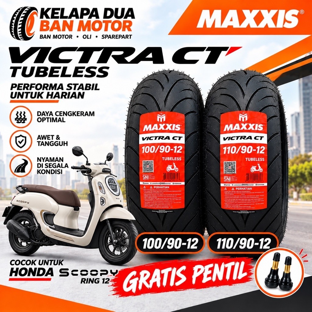 ban motor scoopy r12 MAXXIS VICTRA CT 100/90-12, 110/90-12