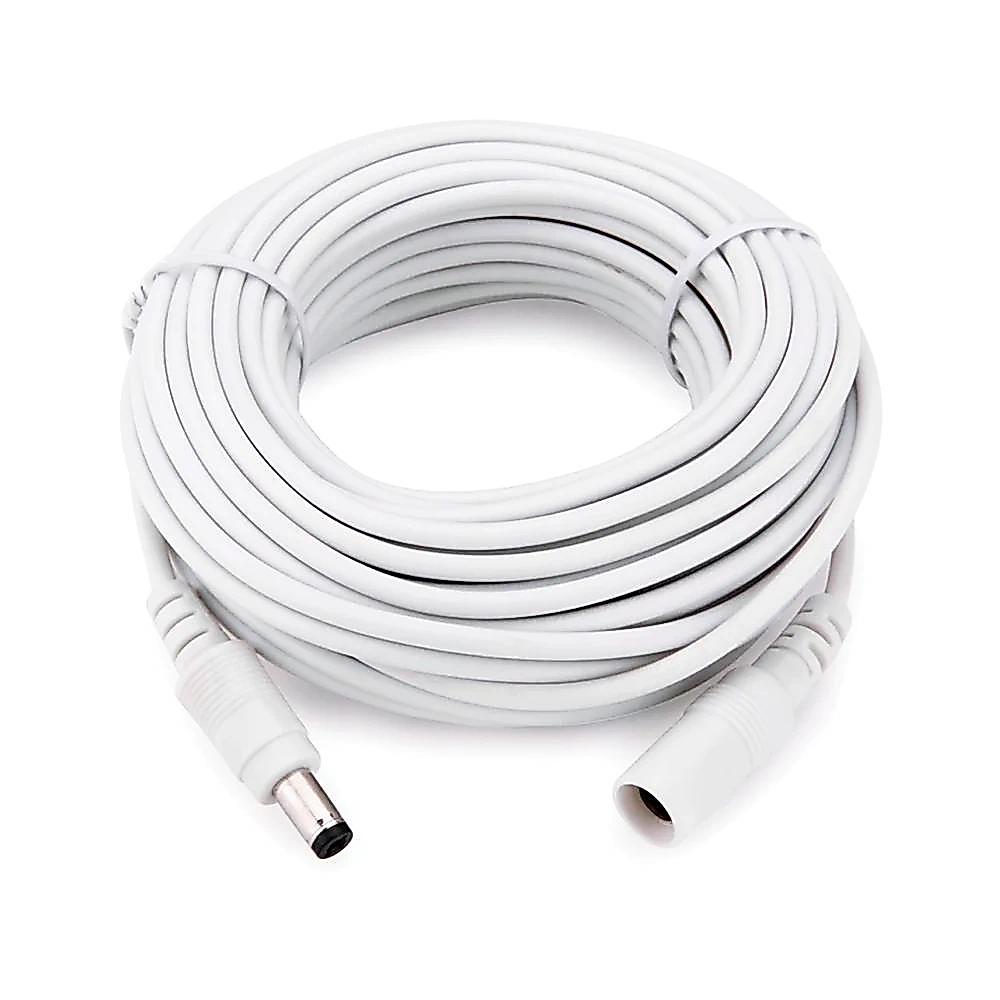Copper DC Power Extension Cable 12V White 3M5M10M15M20M30M50M Extender Cord 21x 55mm Female to Male 
