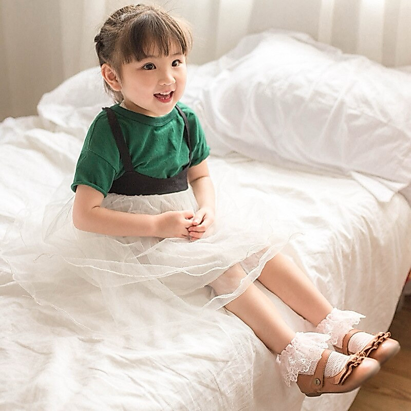 (acc ptk) Kaos Kaki Renda Anak premium Perempuan Bahan Katun / Pakaian Bayi  Kids Socks Kaos Kaki Ba