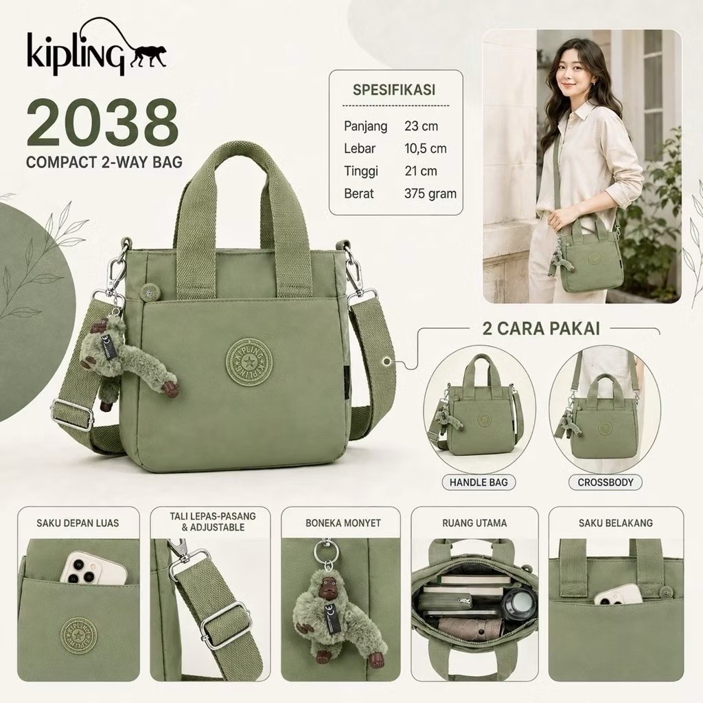 kp 9641/3028 - TAS SELEMPANG KIPLIN - TAS SELEMPANG WANITA IMPORT