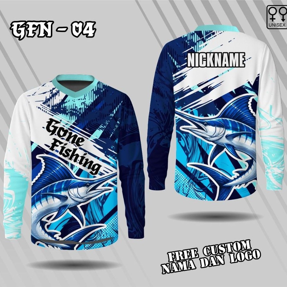 jersey Go Fishing Mancing lengan panjang kaos mancing mania baju fishing team kaos mancing custom na