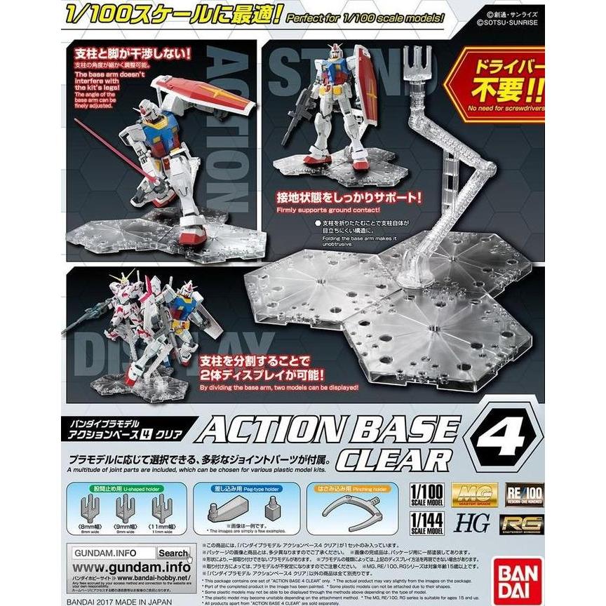 Action Base 4 Clear Bandai Gundam Stand