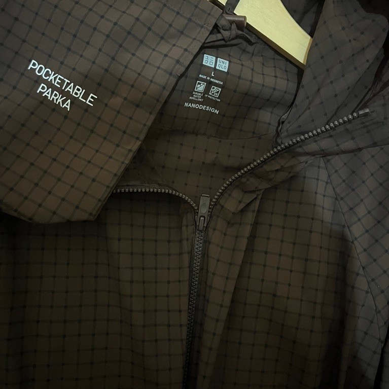 uniqlo parka brown jacket