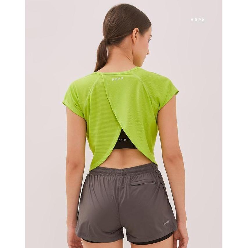 Word- Mdpk - Halo Back Top Pakaian Olahraga Nita Outer Olahraga Crop T-Shirt Dryforce Technology Ant