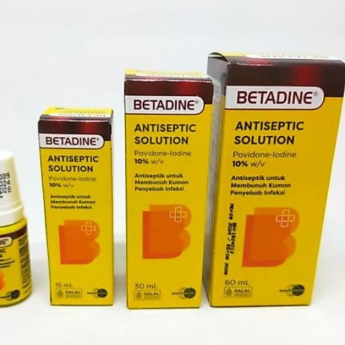 BETADINE CAIR / BETADINE CAIR ANTISEPTIK / BETADINE CAIR 15 ML / BETADINE CAIR UNTUK LUKA / BETADINE