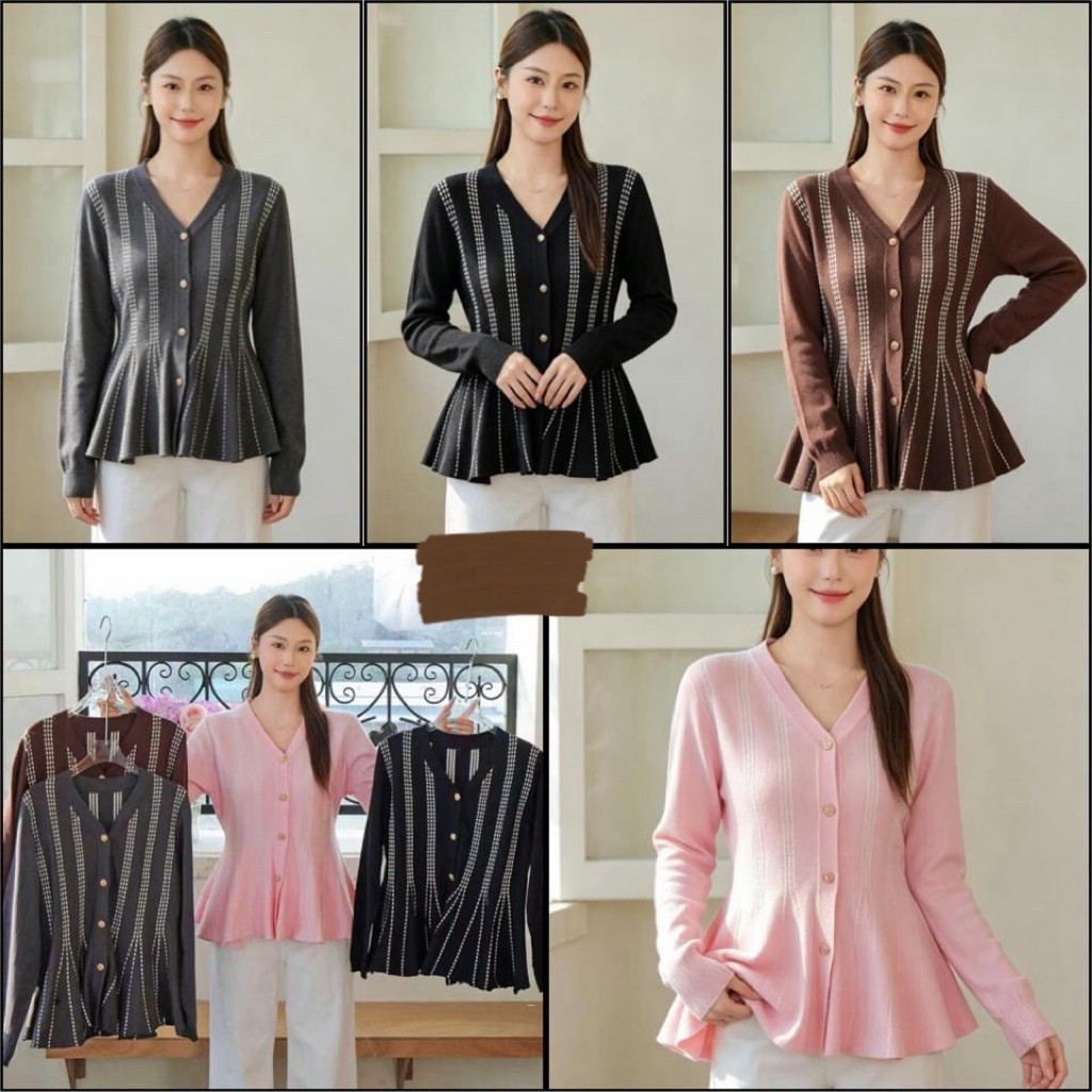 ATASAN WANITA BAHAN KNIT RAJUT HALUS IMPORT