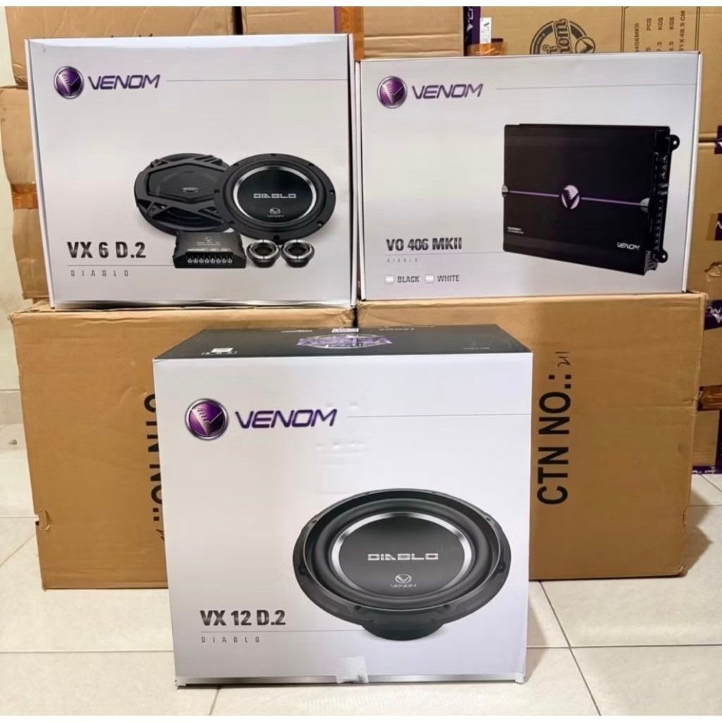 Paket Audio Venom Diablo Power Venom + Subwoofer Venom Dan Split Venom