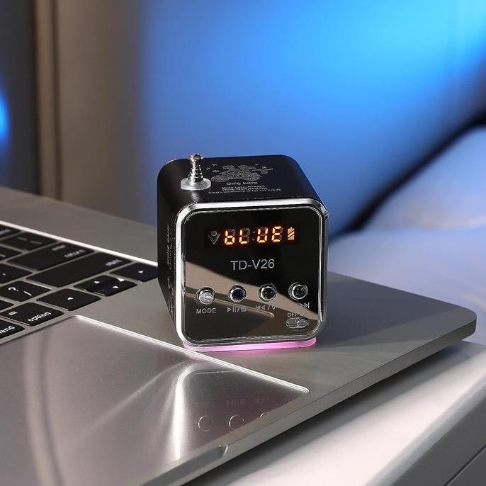 DB237 - Speaker Portable Mini FM Radio Bluetooth TF Card LED Display