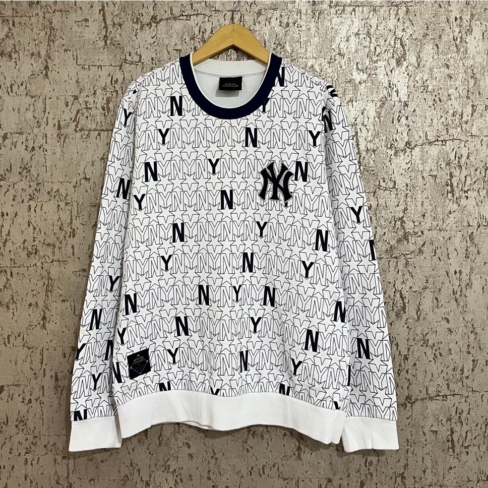 Crewneck MLB NY Monogram AOP White / Sweatshirt MLB NY